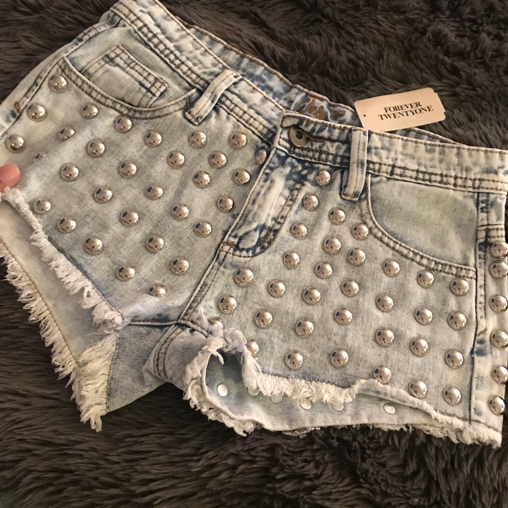 Size small studded spring break shorts
